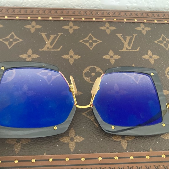 DITA Narcissus Black and Gold Square Sunglasses like new main image 4